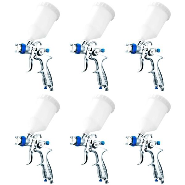 Kit Pistola para Pintura HVLP 1,3mm 600ml 06 unidades TECBRIL-K-9589