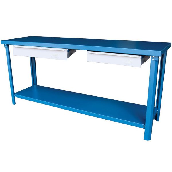 Bancada Desmontável Aberta com 2 Gavetas e Tampo Aço 1900 x 860mm FERCAR-202-AD