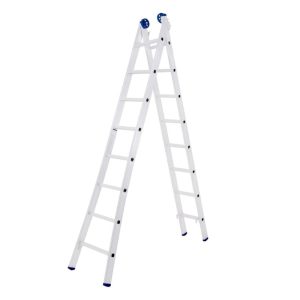 Escada Extensível 3 em 1 2 x 8 Degraus em Alumínio MOR-5204