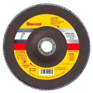 Disco Flap em Fibra de Vidro 115 mm com Grão de Zircônio 80 STARRETT-FDS115-80FC