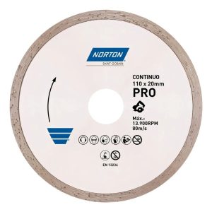 Disco de Corte Diamantado Pro Contínuo 110 x 22,23mm NORTON-70184624366
