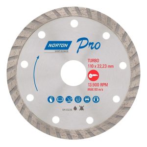 Disco de Corte Diamantado Pro Turbo 110 x 22,23mm NORTON-70184624365