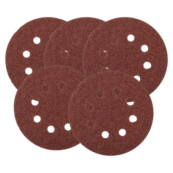 Disco de Lixa 125mm Grão 36 Velcro Perfurado com 5 unidades MTX-738019