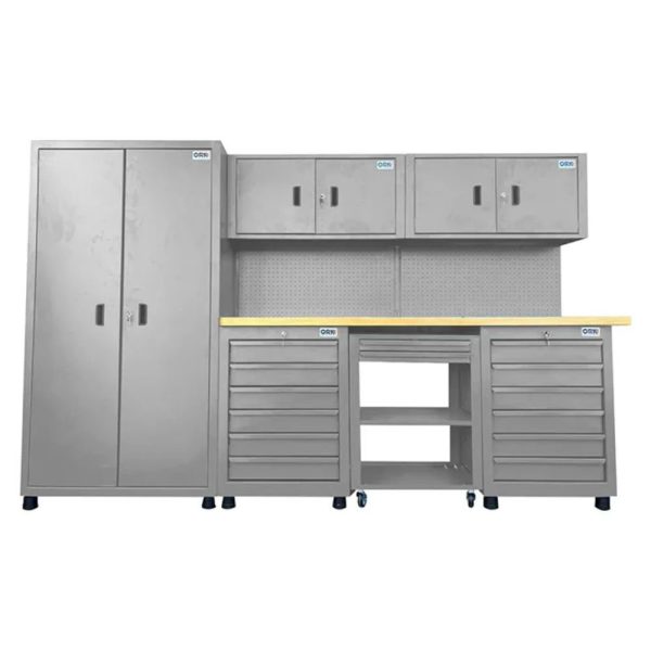 Armário Modulado para Oficina Cinza Completo ORK-OFI-004C