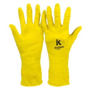Luva Multiuso Látex Amarelo – Tamanho M KALIPSO-02.04.1.2