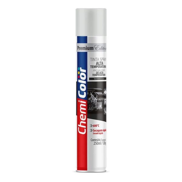 Tinta Spray Alta Temperatura Branco 250 ml CHEMICOLOR-0680527