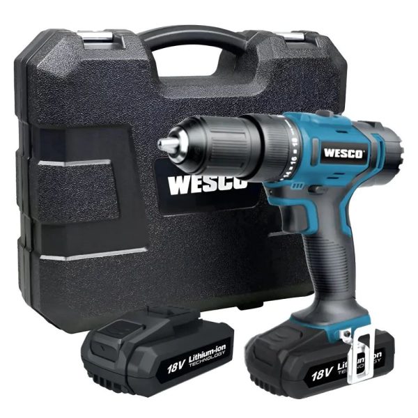 Parafusadeira e Furadeira de Impacto a Bateria 18V 1/2 Pol. com Carregador 2 Bat. WESCO-WS2937K2