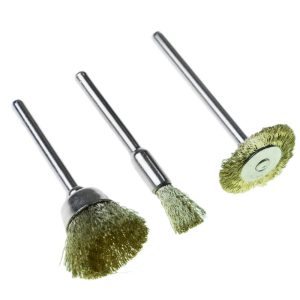 Kit Acessórios para Micro Retífica com 3 Escovas de Bronze BLACK JACK-WS370013