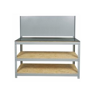 Bancada Desmontável 1500 x 600 mm com Painel Perfurado e 3 Tampos MARCON-BM-V