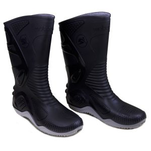Bota de PVC N40 Preto com Sola Cinza para Motoqueiro MOTOSAFE-84BPM60040C