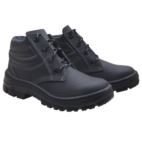 Botina de Segurança de Amarrar Premium 3 Gomos Preto com Bico em PVC N° 39 KADESH-33205-39
