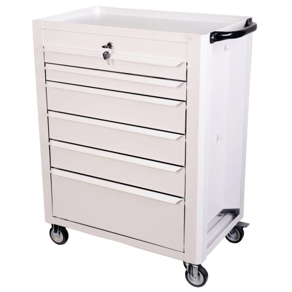 Carrinho para Ferramentas Branco com 6 Gavetas FERCAR-C08BR
