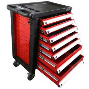Carrinho para Ferramentas Fechado com 07 Gavetas e 380 Peças Vermelho FORTGPRO-FG6100