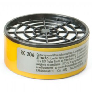 Cartucho Filtro RC 206 para Máscaras Semifacial CG 306 CARBOGRAFITE-012120512