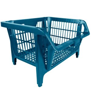 Cesto Azul Plástico Expositor Prático PRESTO-42500