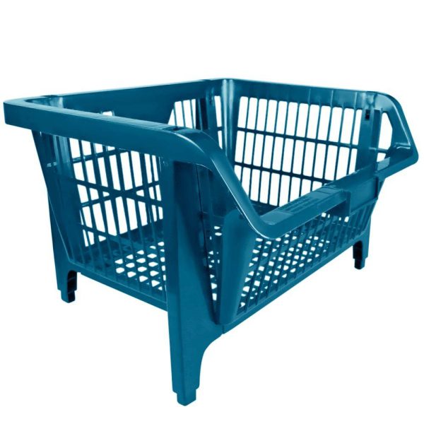 Cesto Azul Plástico Expositor Prático PRESTO-42500