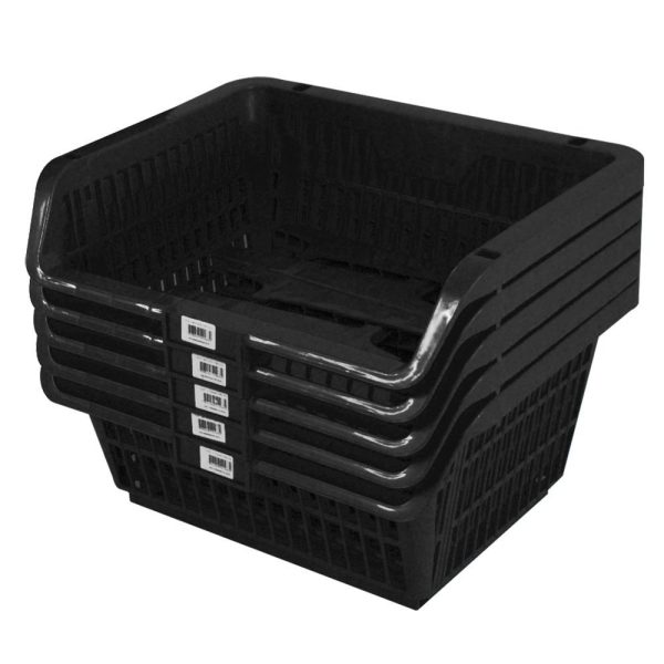 Cesto Expositor Prático Preto com 5 Unidades PRESTO-42504