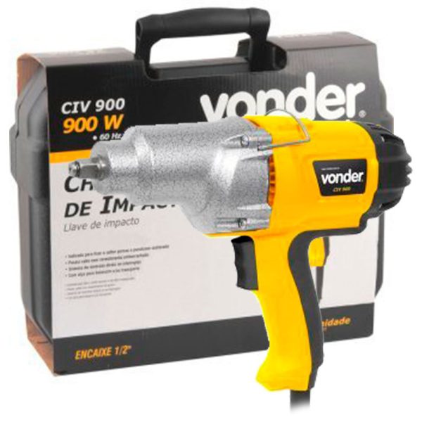 Chave de Impacto Elétrica CIV900 1/2 Pol. 110V com Maleta e 4 Soquetes VONDER-6001900127