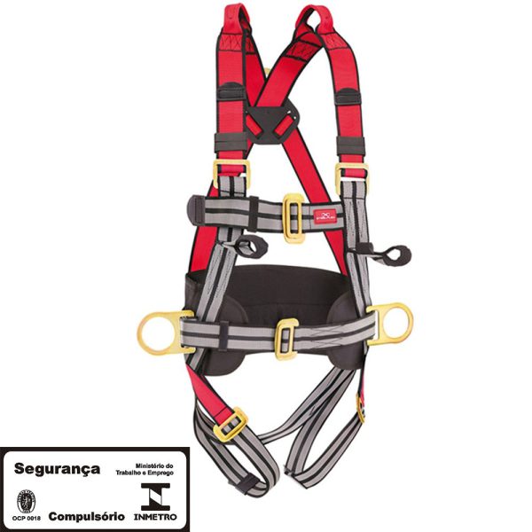 Cinto de Segurança Tipo Paraquedista com 4 Pontos de Ancoragem STEELFLEX-STF-CQCT4121