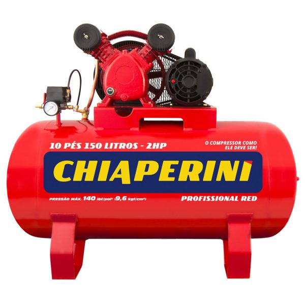 Compressor de Ar Red 10 Pés 2HP 140 PSI 150L 110/220V CHIAPERINI-19607