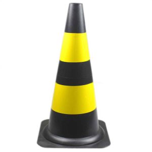 Cone Sinalizador 50cm Preto e Amarelo PROSAFETY-WPS1915