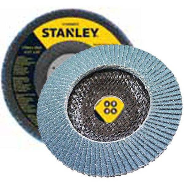 Disco Flap 4-1/2 x 7/8 Pol. Com Grão Zircônia 120 STANLEY-STA4120FZ