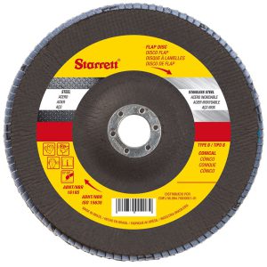 Disco Flap em Fibra de Vidro 115 mm com Grão de Zircônio 60 STARRETT-FDS115-60FC