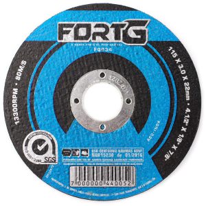 Disco de Corte 115 x 3 x 22,23mm para Aço e Metais Ferrosos FORTGPRO-FG034