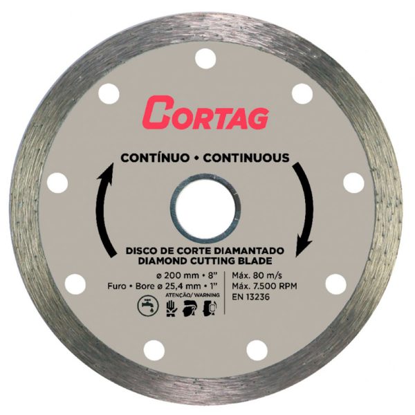 Disco de Corte Diamantado Contínuo 200 mm CORTAG-61611