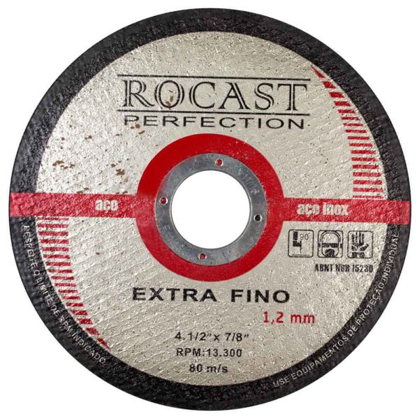Disco de Corte Extra Fino 4.1/2 Pol. x 1,2mm ROCAST-134,0002