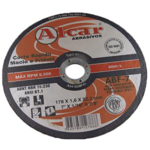 Disco de Corte Fino ABF7 178,0 x 1,6 x 22,2 mm ALCAR-ABF-7