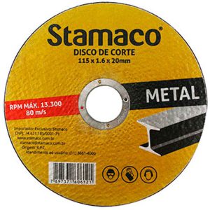 Disco de Corte de 115 x 20 mm para Metal STAMACO-6121