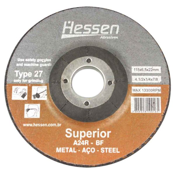 Disco de Desbaste de 4.1/2 Pol. para Metal HESSEN-19719