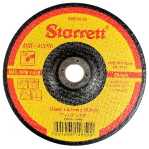 Disco de Desbaste de 7 Pol. para Aço em Geral STARRETT-DAD180-64