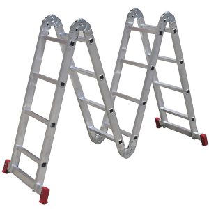 Escada de Alumínio Articulada 4×4 com 16 Degraus – Multiuso, Dobrável e Profissional BOTAFOGO-ESC0293