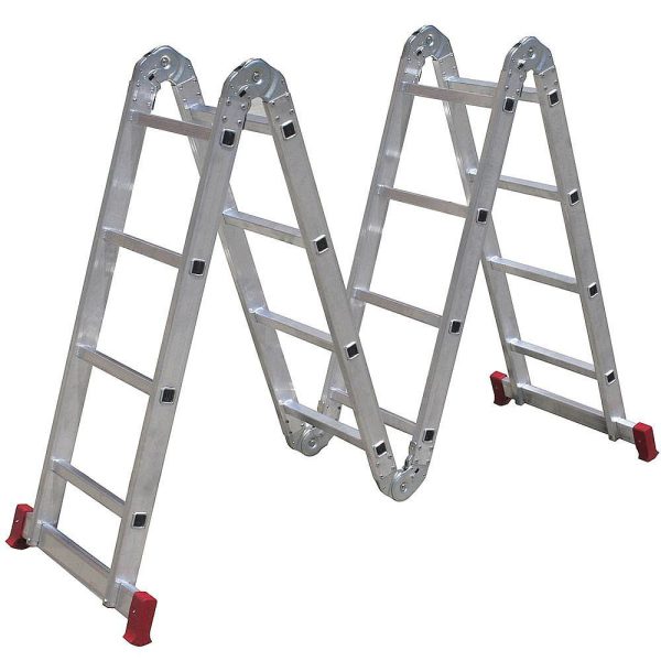 Escada de Alumínio Articulada 4×4 com 16 Degraus – Multiuso, Dobrável e Profissional BOTAFOGO-ESC0293