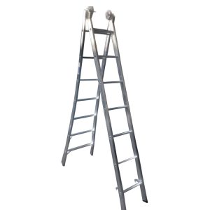 Escada Extensiva 4 em 1 2 x 7 Degraus em Alumínio REAL ESCADAS-EX07