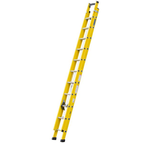 Escada Extensível Vazada Industrial com 19 Degraus 6M em Fibra de Vidro COGUMELO-EFV-600