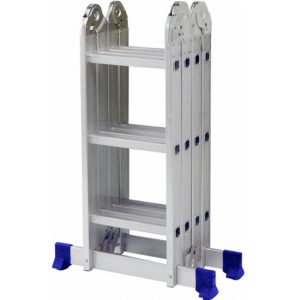 Escada Multifuncional 4 x 3 com 12 Degraus de Alumínio MOR-005131