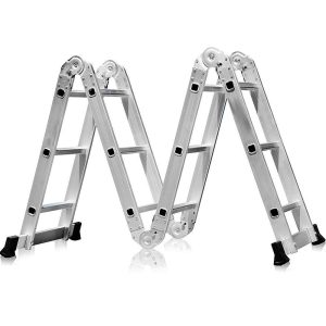 Escada Multifuncional 4×3 em Aço e Alumínio 12 Degraus FORTGPRO-FG8435