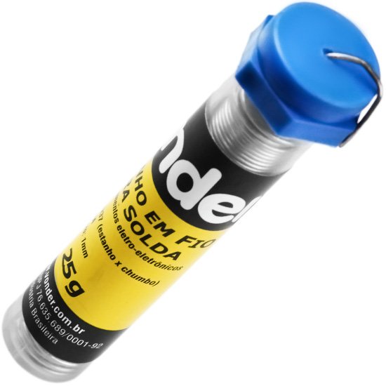 Estanho em Fio Tubinho 1mm 25g para Solda VONDER-7438633715