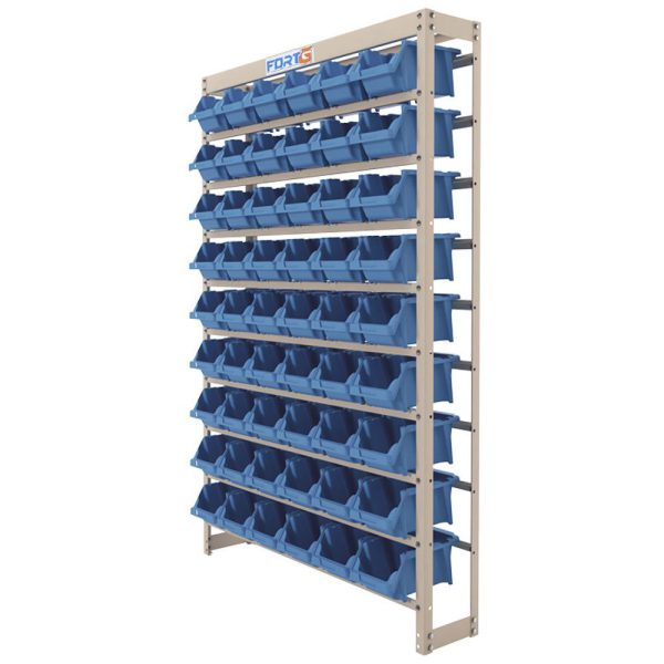 Estante Gaveteiro Organizador 54 Gavetas Número 5 Cor Azul FORTG-75002