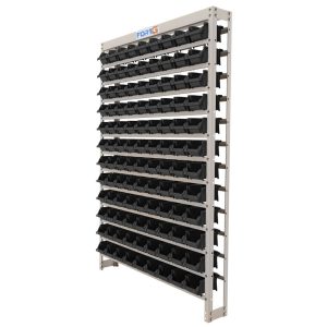 Estante Gaveteiro Organizador com 108 Gavetas Nº 03 Preta FORTG-75005