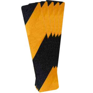 Fita Antiderrapante Preta e Amarela 300mm x 65mm com 5 Folhas CARBOGRAFITE-012620612