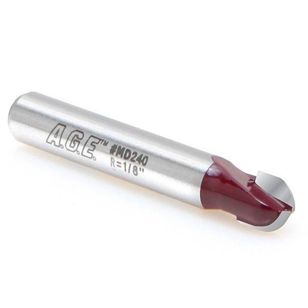 Fresa Meia Cana Raio 3,2mm Haste 6mm para Tupia Manual AMANA TOOL-FR240