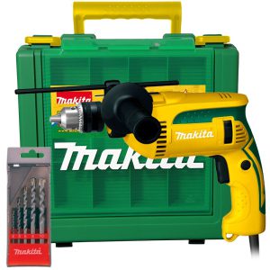 Furadeira de Impacto 1/2 Pol. 760W 220V com Maleta e Kit de Brocas MAKITA-HP1640KBR