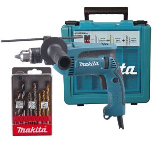 Furadeira de Impacto Vel. Variável e Reversível 1/2 Pol. 760W 220V com Kit de Broca