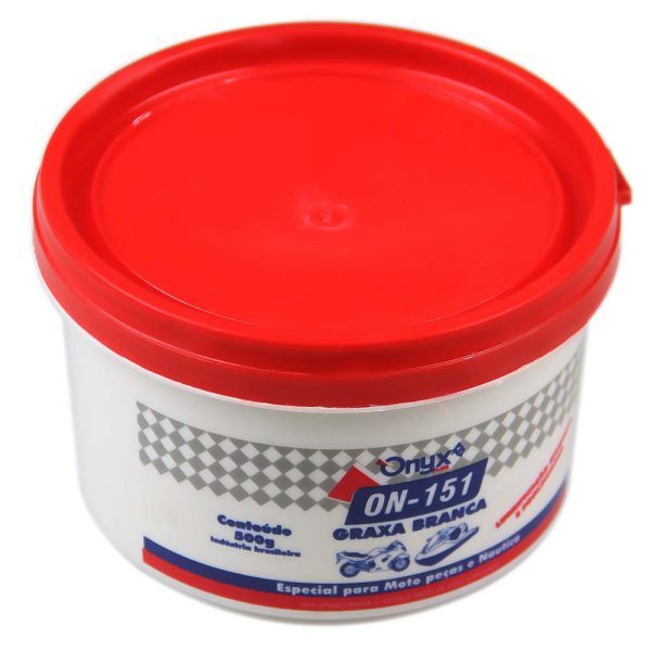 Graxa Branca Especial para Moto peças e Náutica 500g ONYX-ON-151