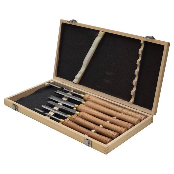 Jogo de Formões MR-2880 para Madeira com 6 Peças para Torno MR-1236/1643 MANROD-MR-2880