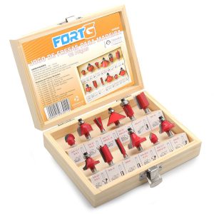 Jogo de Fresas Vermelhas 6mm com 12 Peças para Madeira FORTGPRO-FG9020